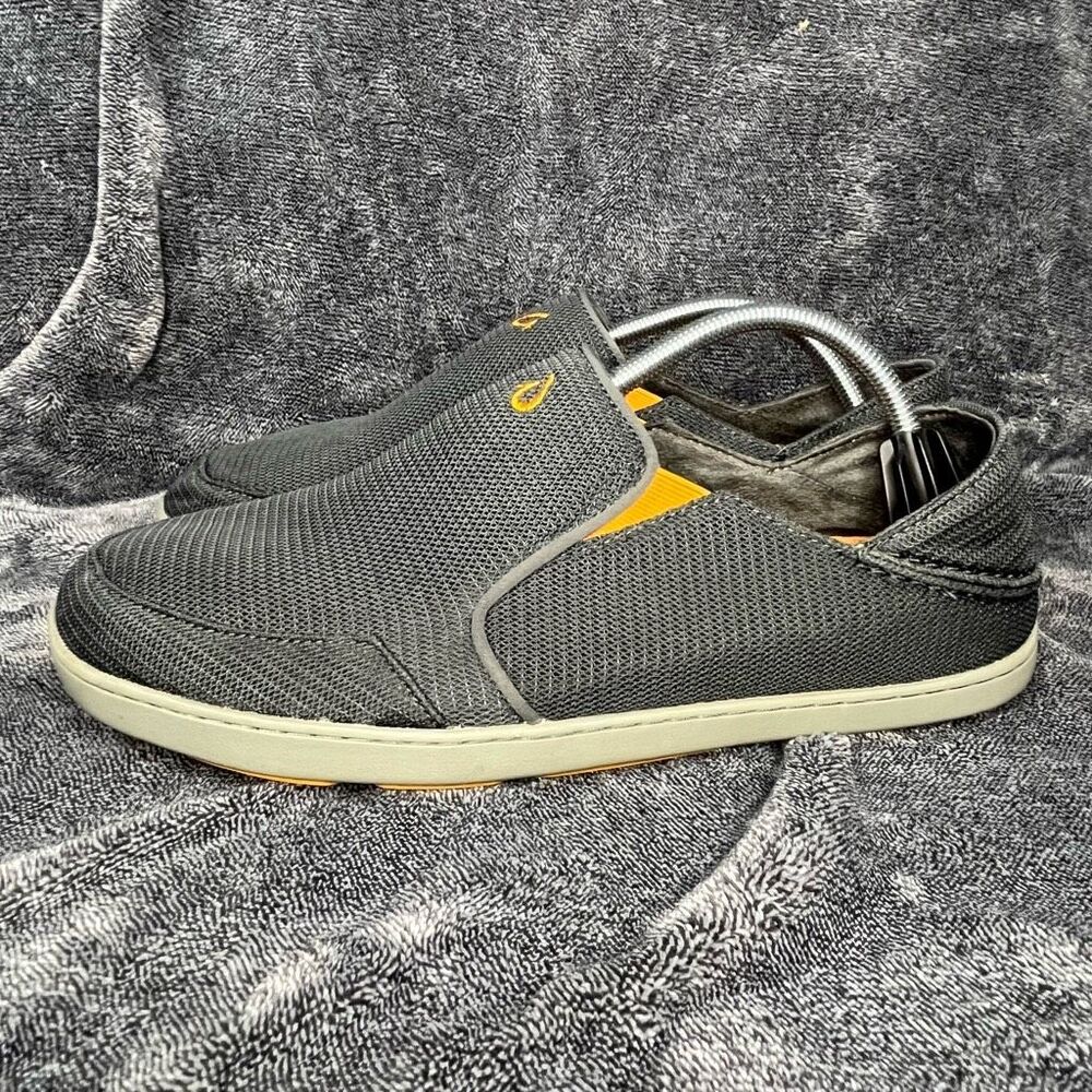 Olukai Nohea Mesh Dark Shadow Orange Slip On Sneakers | Men's Size 11
